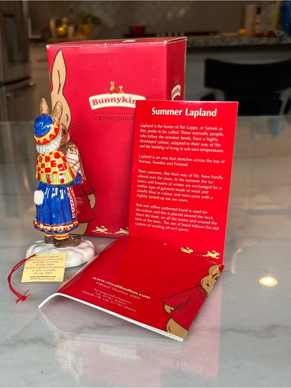 Royal Doulton Bunnykins Summer Lapland Bunnykins Figurine - Red